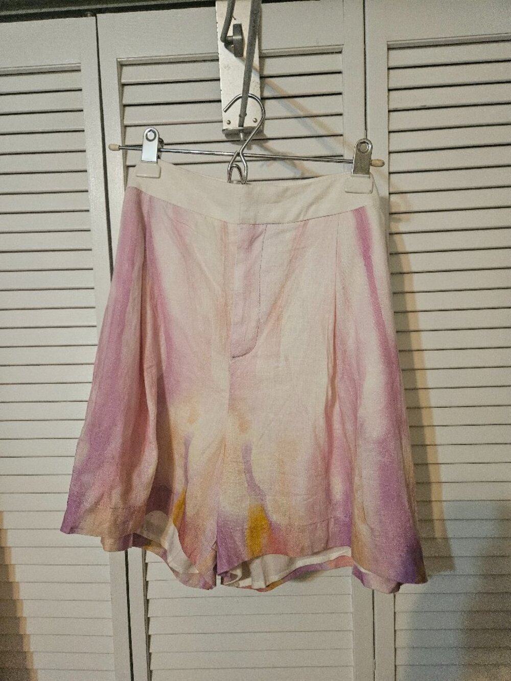 Eloquii Tie Dye Linen Lined Shorts - Picture 2 of 4
